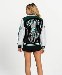 The Wild Collective Women's Black New York Liberty Sequin Jacket
