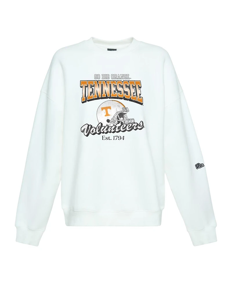 Hype And Vice Women's White Tennessee Volunteers Classic Era Sweatshirt