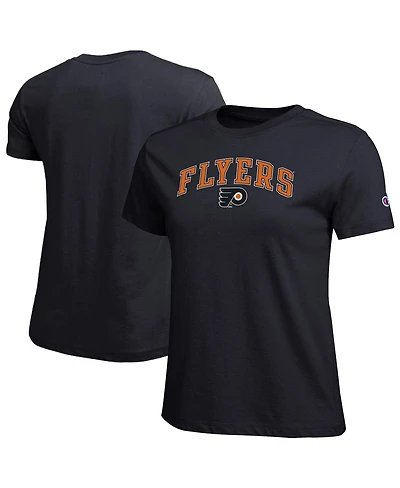Champion Women's Black Philadelphia Flyers Arch Mascot Logo T-Shirt