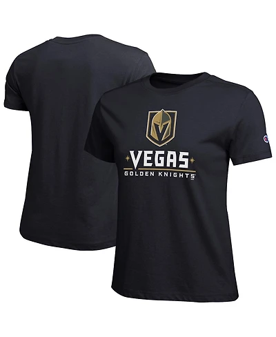 Champion Women's Black Vegas Golden Knights Wordmark Lockup T-Shirt
