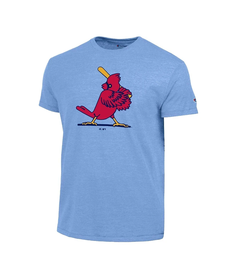 Champion Men's Light Blue St. Louis Cardinals Cooperstown Logo Tri-Blend T-Shirt