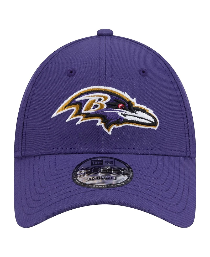 New Era Men's Purple Baltimore Ravens Core Team 9FORTY Adjustable Hat