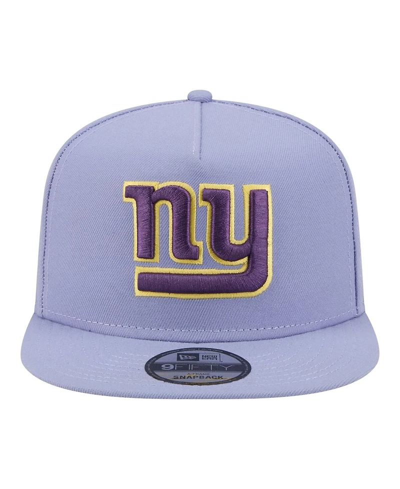 New Era Men's Lavender New York Giants Bloom A-Frame 9FIFTY Snapback Hat