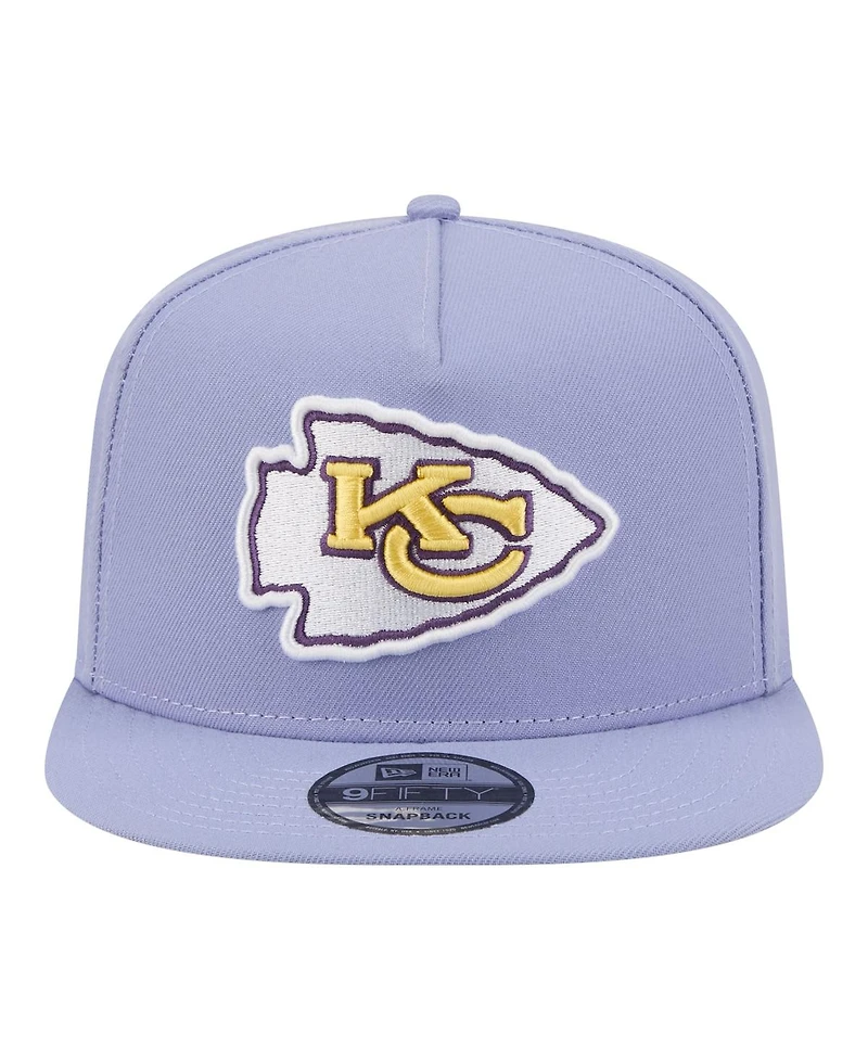New Era Men's Lavender Kansas City Chiefs Bloom A-Frame 9FIFTY Snapback Hat
