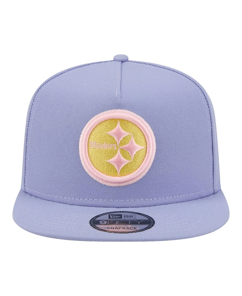 New Era Men's Lavender Pittsburgh Steelers Bloom A-Frame 9FIFTY Snapback Hat