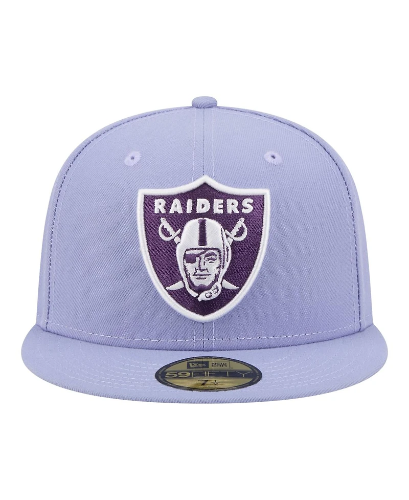 New Era Men's Light Purple Las Vegas Raiders Lavender Bloom 59FIFTY Fitted Hat