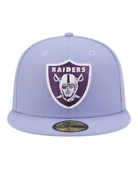 New Era Men's Light Purple Las Vegas Raiders Lavender Bloom 59FIFTY Fitted Hat