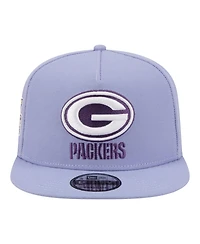 New Era Men's Lavender Green Bay Packers Bloom A-Frame 9FIFTY Snapback Hat