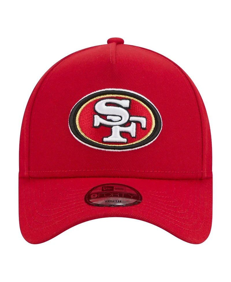 New Era Big Boys and Girls Scarlet San Francisco 49ers 9FORTY A-Frame Adjustable Hat