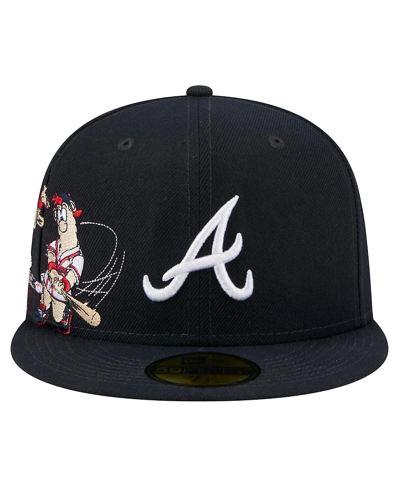 New Era Men's Navy Atlanta Braves Run Mascot 59FIFTY Fitted Hat