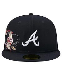 New Era Men's Navy Atlanta Braves Run Mascot 59FIFTY Fitted Hat