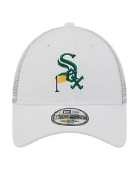 New Era Men's White Chicago White Sox Flag 9FORTY Trucker Adjustable Hat