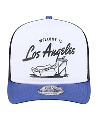 New Era Men's White/Royal Los Angeles Dodgers Foodie A-Frame 9FIFTY Trucker Snapback Hat
