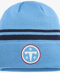 New Era Men's Light Blue Tennessee Titans Primary Logo Cuffed Knit Hat