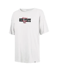 '47 Brand Women's White Ohio State Buckeyes Pennant Sadie T-Shirt