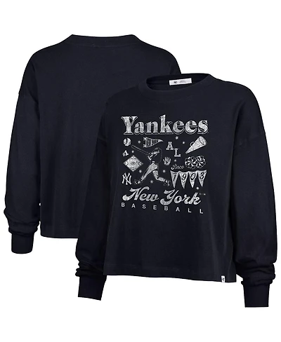 '47 Brand Women's Navy New York Yankees Team Collage Sydney Long Sleeve T-Shirt