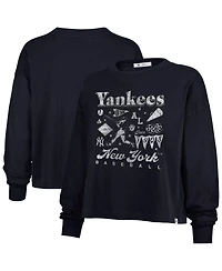 '47 Brand Women's Navy New York Yankees Team Collage Sydney Long Sleeve T-Shirt