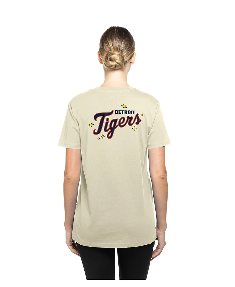 New Era Women's Cream Detroit Tigers Stars Cap T-Shirt