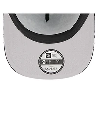 New Era Men's Black Pittsburgh Steelers Palm Print A-Frame 9FIFTY Snapback Hat
