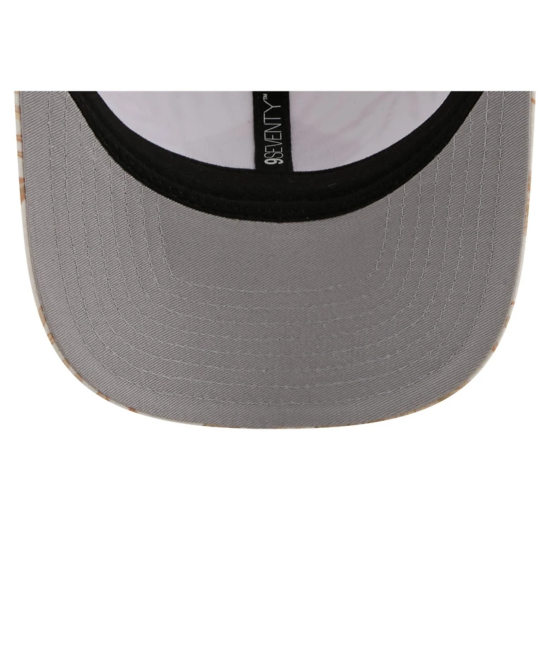 New Era Men's Tan Detroit Lions Tonal Palm Coolera 9SEVENTY Adjustable Trucker Hat
