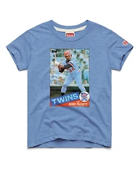 Homage Big Boys and Girls Kirby Puckett Light Blue Minnesota Twins Topps Baseball Card Tri-Blend T-Shirt