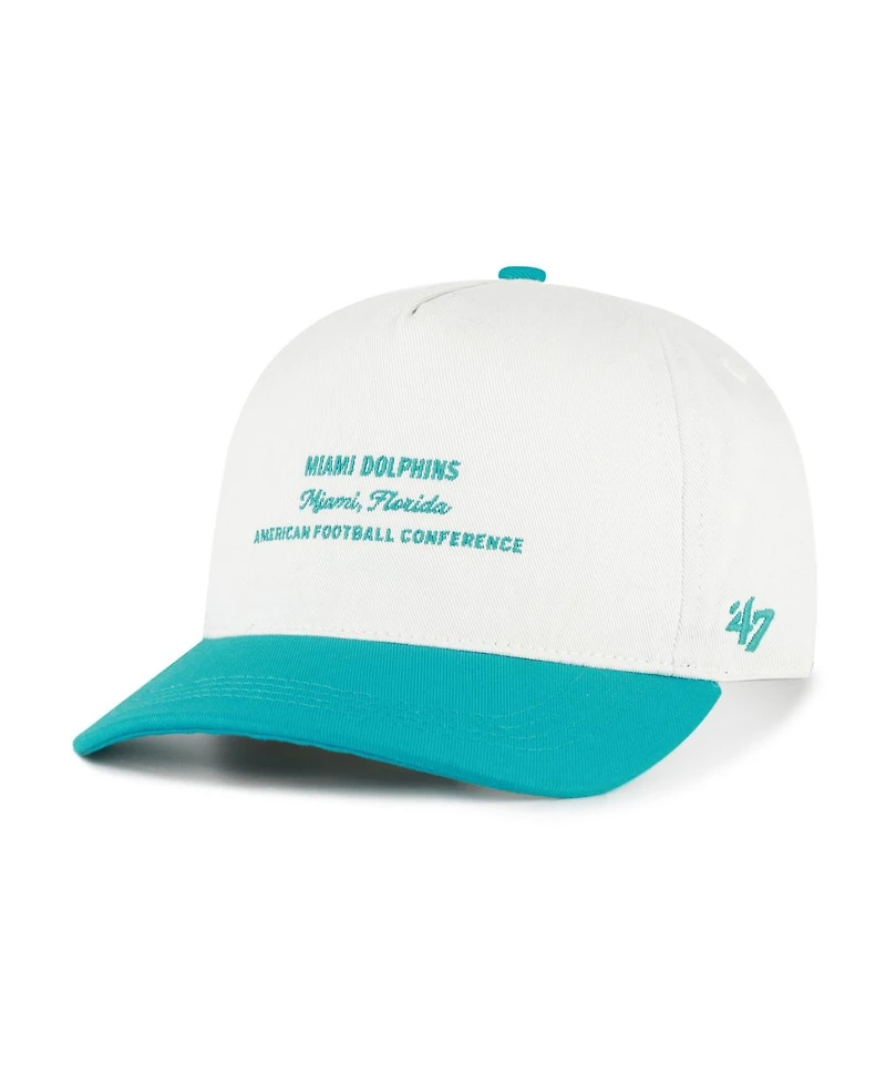 '47 Brand Men's White Miami Dolphins Contemporary Two-Tone Hitch Adjustable Hat