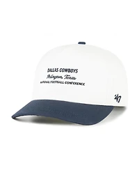 '47 Brand Men's White/Navy Dallas Cowboys Contemporary Two-Tone Hitch Adjustable Hat
