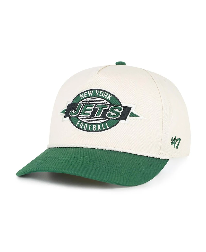 '47 Brand Men's Natural New York Jets Frame Out Two Tone Hitch Adjustable Hat