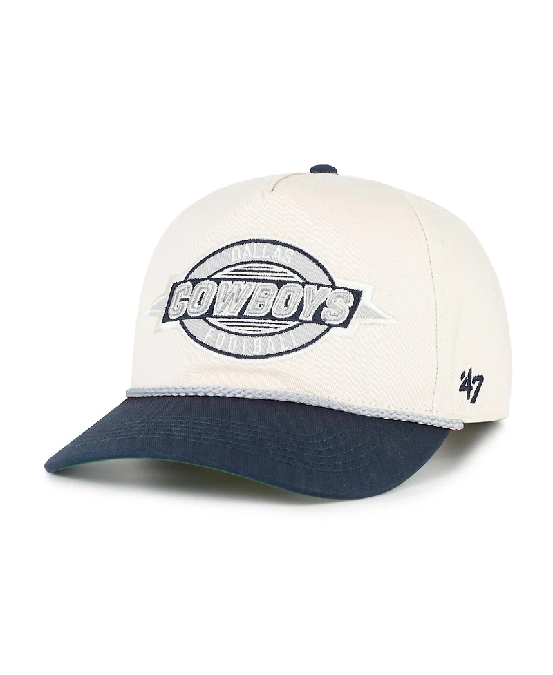 '47 Brand Men's Natural/Navy Dallas Cowboys Frame Out Two-Tone Hitch Adjustable Hat