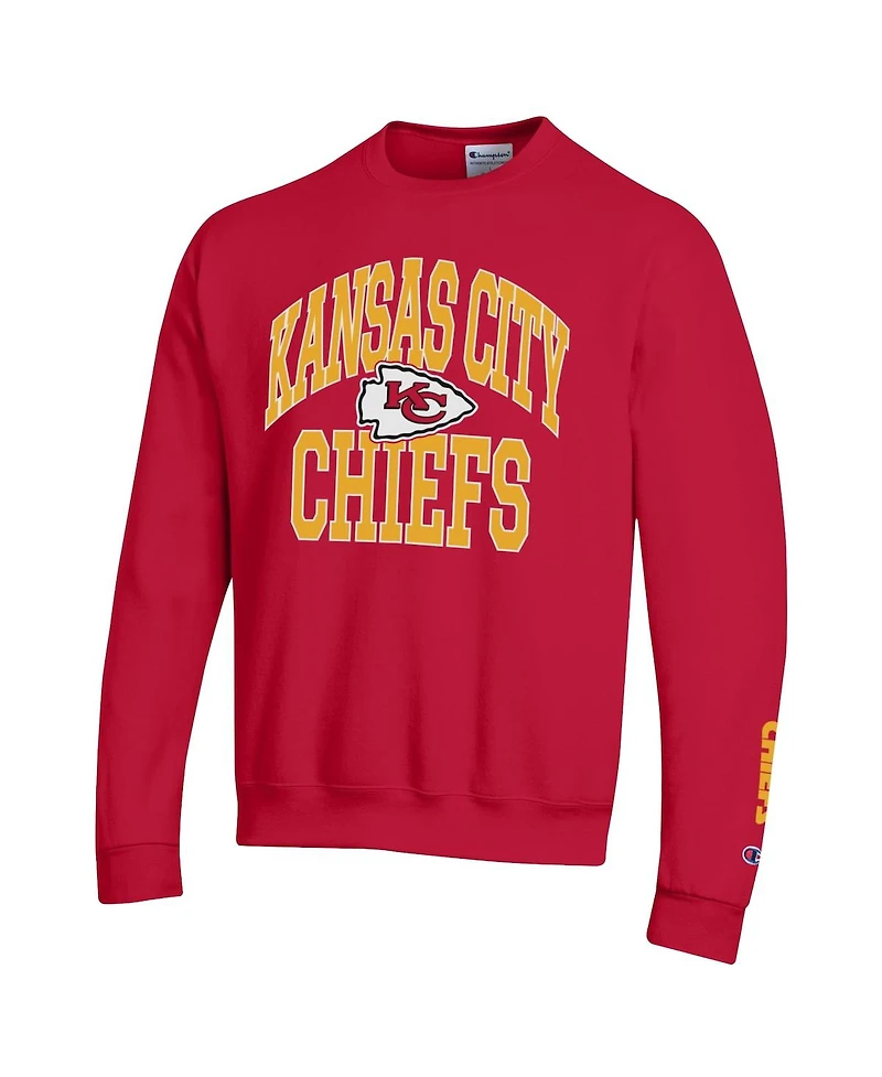Champion Men's Red Kansas City Chiefs Powerblend Fleece Sweatshirt