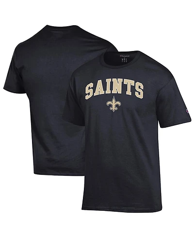 Champion Men's Black New Orleans Saints Arch Over Logo T-Shirt