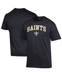 Champion Men's Black New Orleans Saints Arch Over Logo T-Shirt