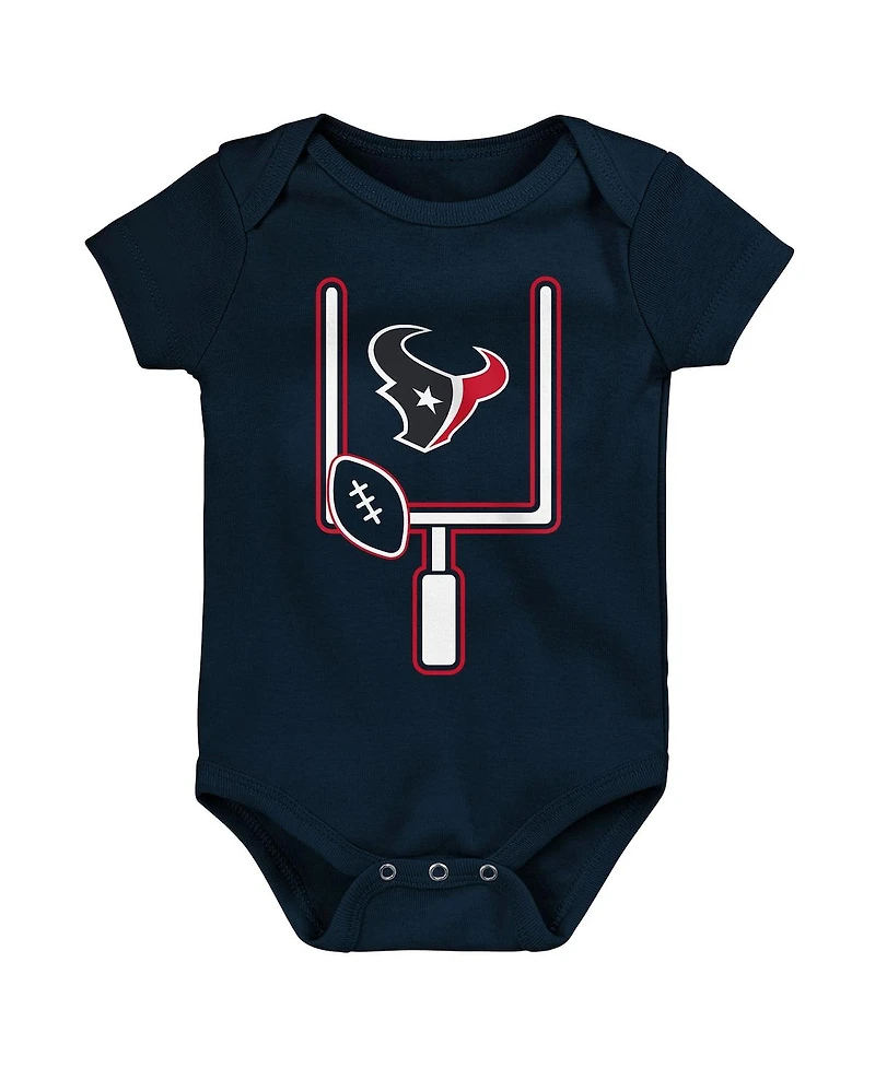 Outerstuff Boys and Girls 3 Piece Houston Texans Littlest Player Bodysuit Set