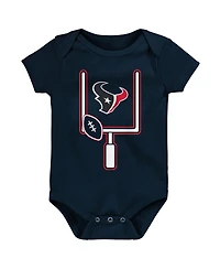 Outerstuff Boys and Girls 3 Piece Houston Texans Littlest Player Bodysuit Set