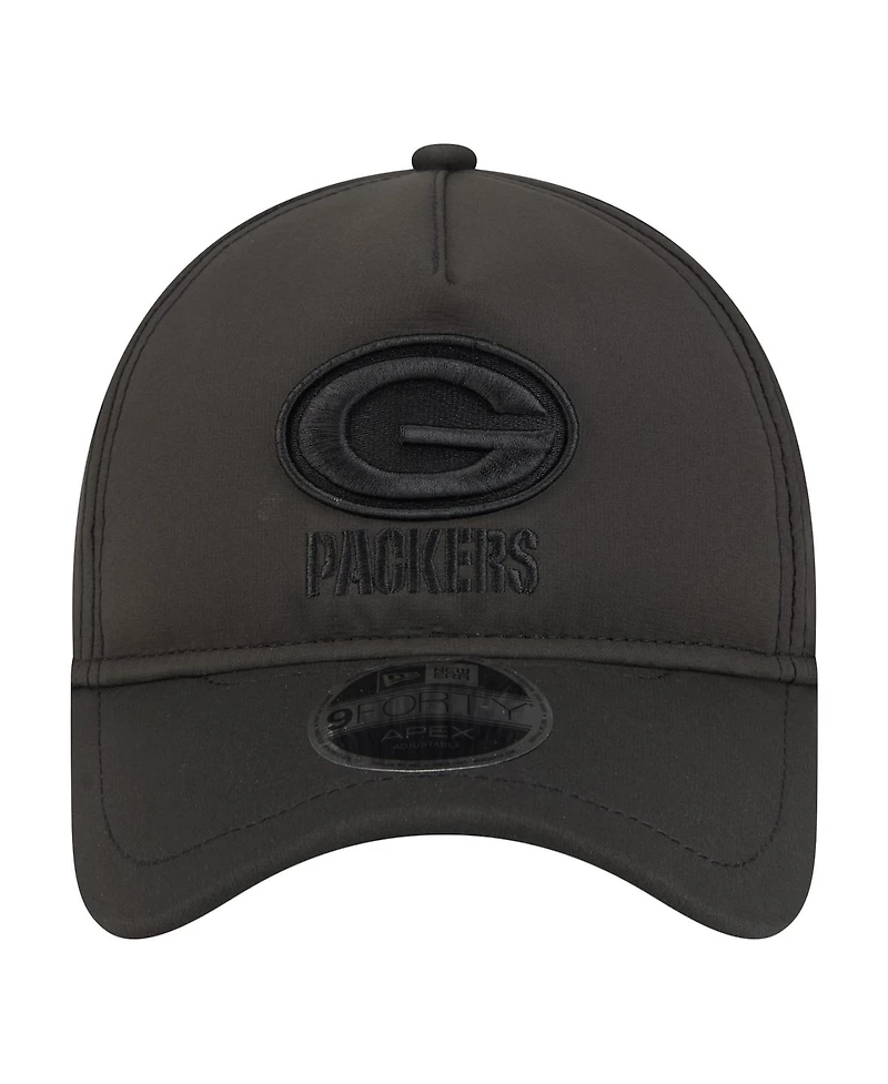 New Era Men's Black Green Bay Packers Apex 9FORTY Adjustable Hat