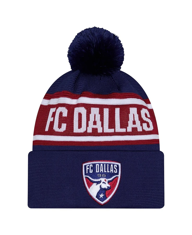 New Era Men's Navy Fc Dallas 2026 Jersey Hook Cuffed Pom Knit Hat