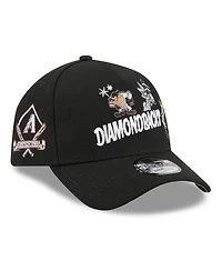 New Era Big Boys and Girls Black Arizona Diamondbacks Looney Tunes A-Frame 9FORTY Adjustable Hat