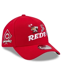 New Era Big Boys and Girls Red Cincinnati Reds Looney Tunes A-Frame 9FORTY Adjustable Hat