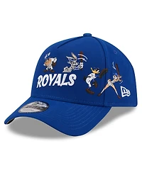 New Era Big Boys and Girls Royal Kansas City Royals Looney Tunes A-Frame 9FORTY Adjustable Hat