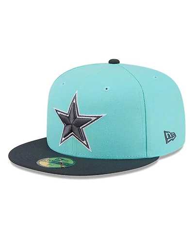 New Era Men's Light Blue/Navy Dallas Cowboys Two-Tone Color Pack 59FIFTY Fitted Hat