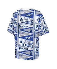 Outerstuff Big Boys and Girls Blue Los Angeles Dodgers All-Over Pennant T-Shirt