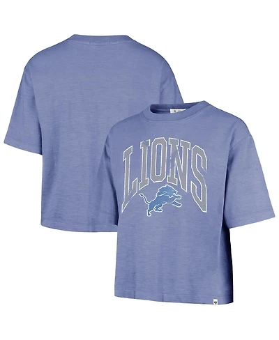 '47 Brand Women's Blue Detroit Lions Cropped Mindi Slub T-Shirt