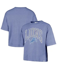 '47 Brand Women's Blue Detroit Lions Cropped Mindi Slub T-Shirt