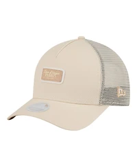 New Era Women's Light Beige San Diego Padres Tonal Patch 9FORTY M-Crown A-Frame Trucker Adjustable Hat