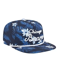 New Era Men's Navy Chicago Bears Palm Print A-Frame 9FIFTY Snapback Hat