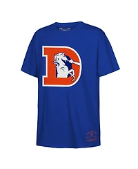 Mitchell & Ness Big Boys and Girls Royal Denver Broncos Retro Logo T-Shirt