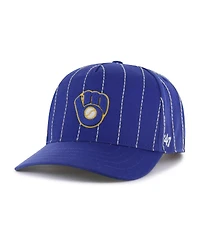 '47 Brand Men's x Rawlings Royal Milwaukee Brewers Pinstripe Hitch Adjustable Hat