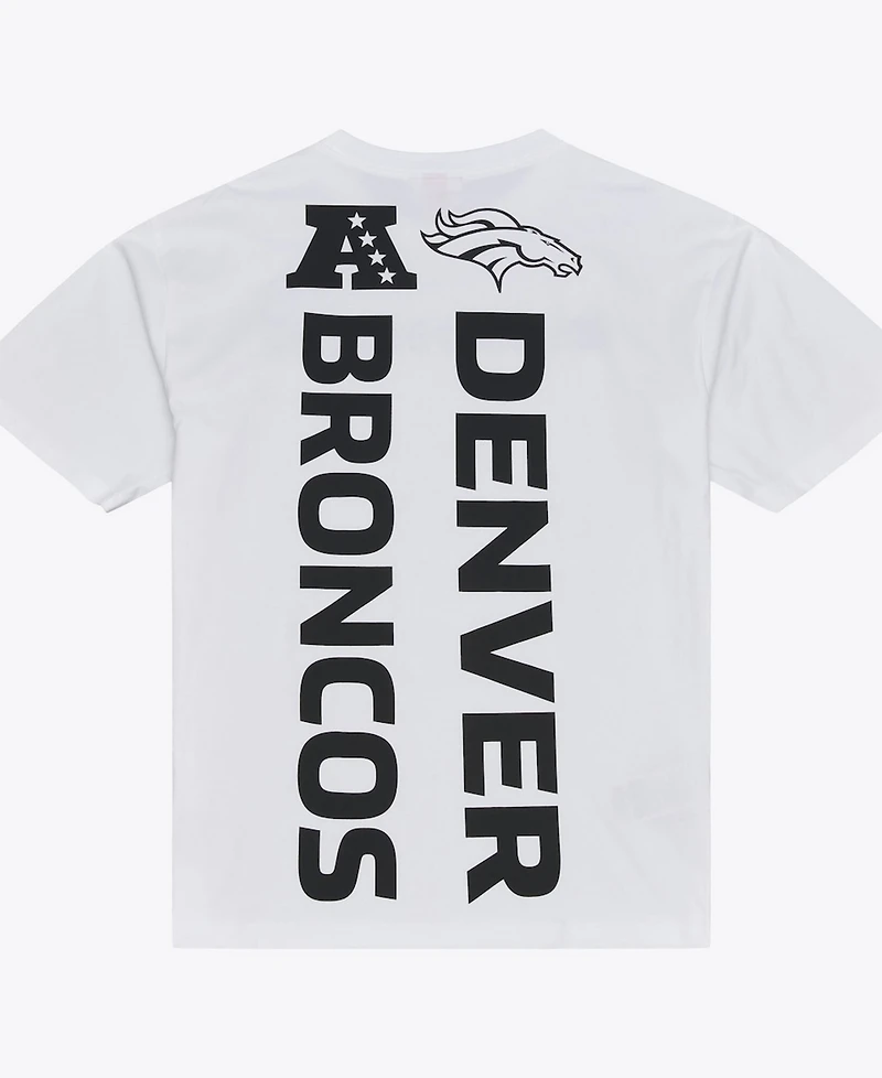 Mitchell & Ness Men's White Denver Broncos Monochrome T-Shirt