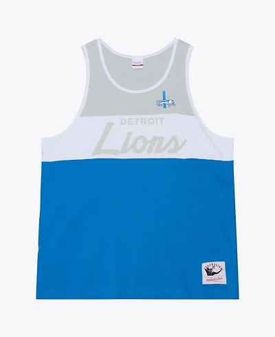 Mitchell & Ness Men's Blue/Silver Detroit Lions Head Coach Tank Top