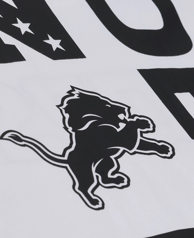 Mitchell & Ness Men's White Detroit Lions Monochrome T-Shirt